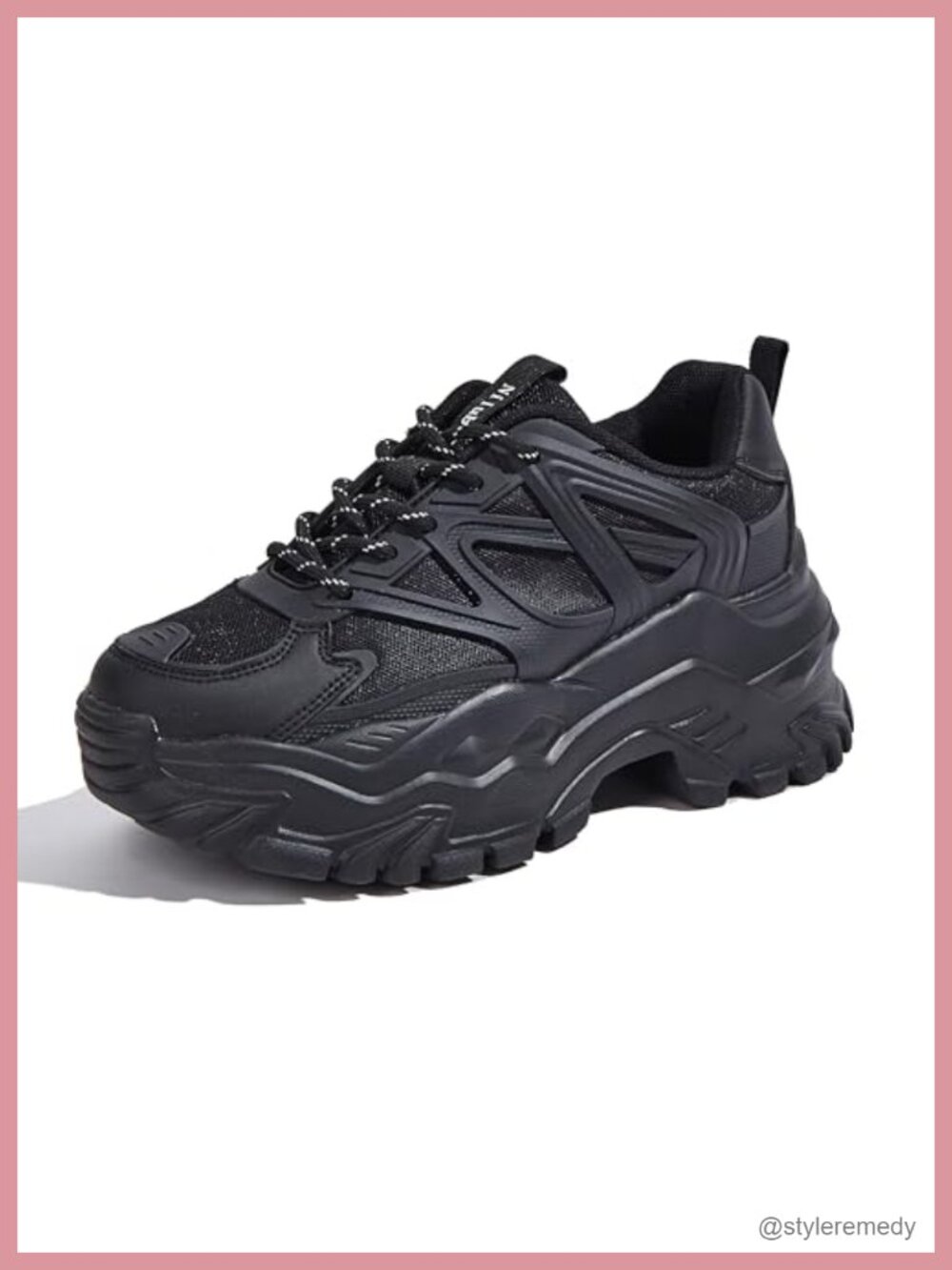 Chunky Platform Sneakers for Women, Lace Up Casual Walking Athletic Shoes